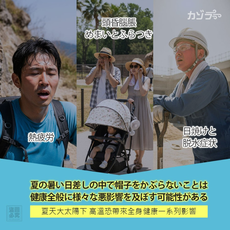 H- 日本雙效充電式風扇遮陽帽
